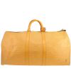 Sac de voyage Louis Vuitton  Keepall 55 en cuir épi jaune et cuir jaune - Detail D5 thumbnail