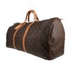 Sac de voyage Louis Vuitton  Keepall 60 en toile monogram marron et cuir naturel - Detail D2 thumbnail