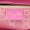 Dior  Lady Dior medium model  handbag  in pink suede  and pink leather - Detail D2 thumbnail