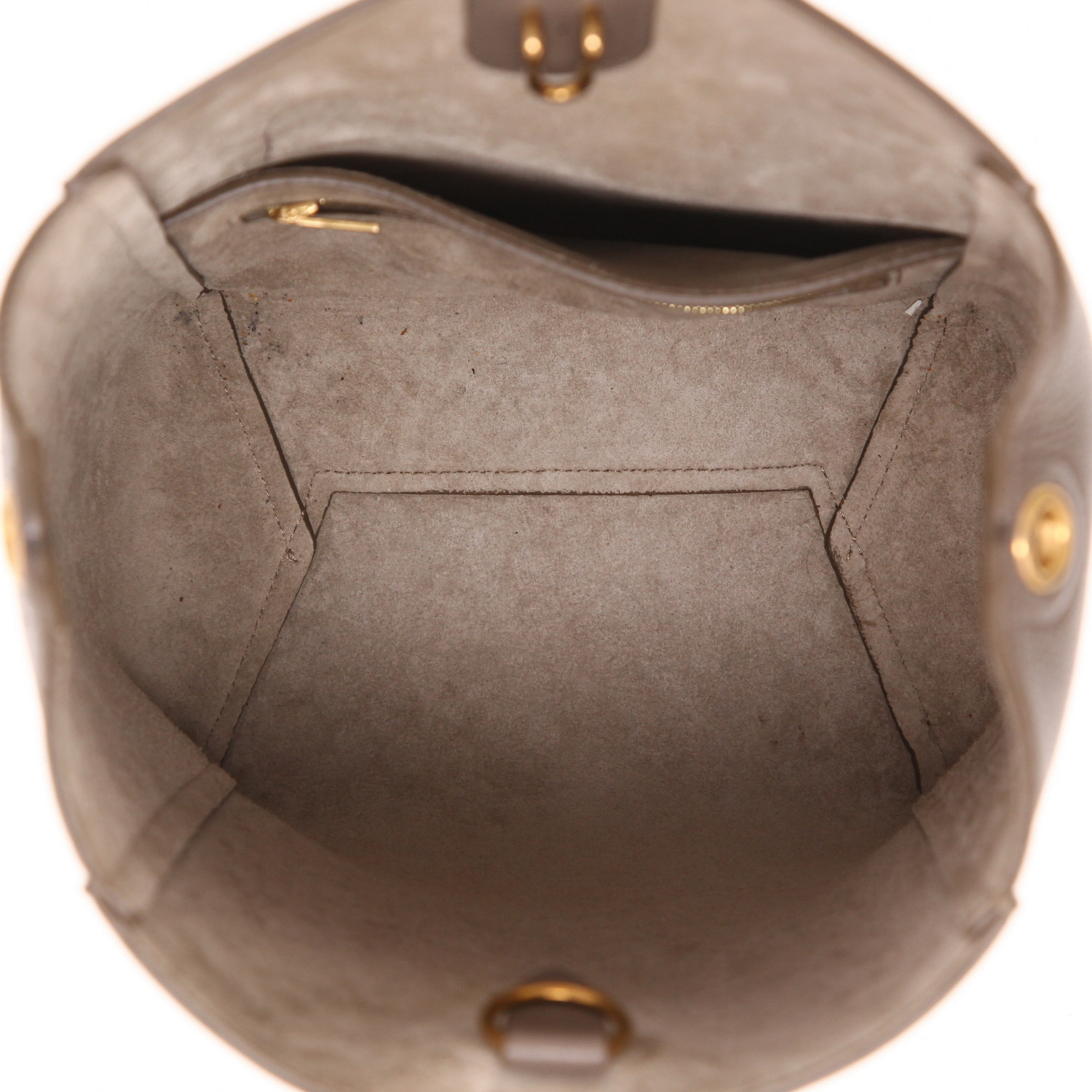 Celine  Sac Sangle handbag  in taupe grained leather - Detail D3