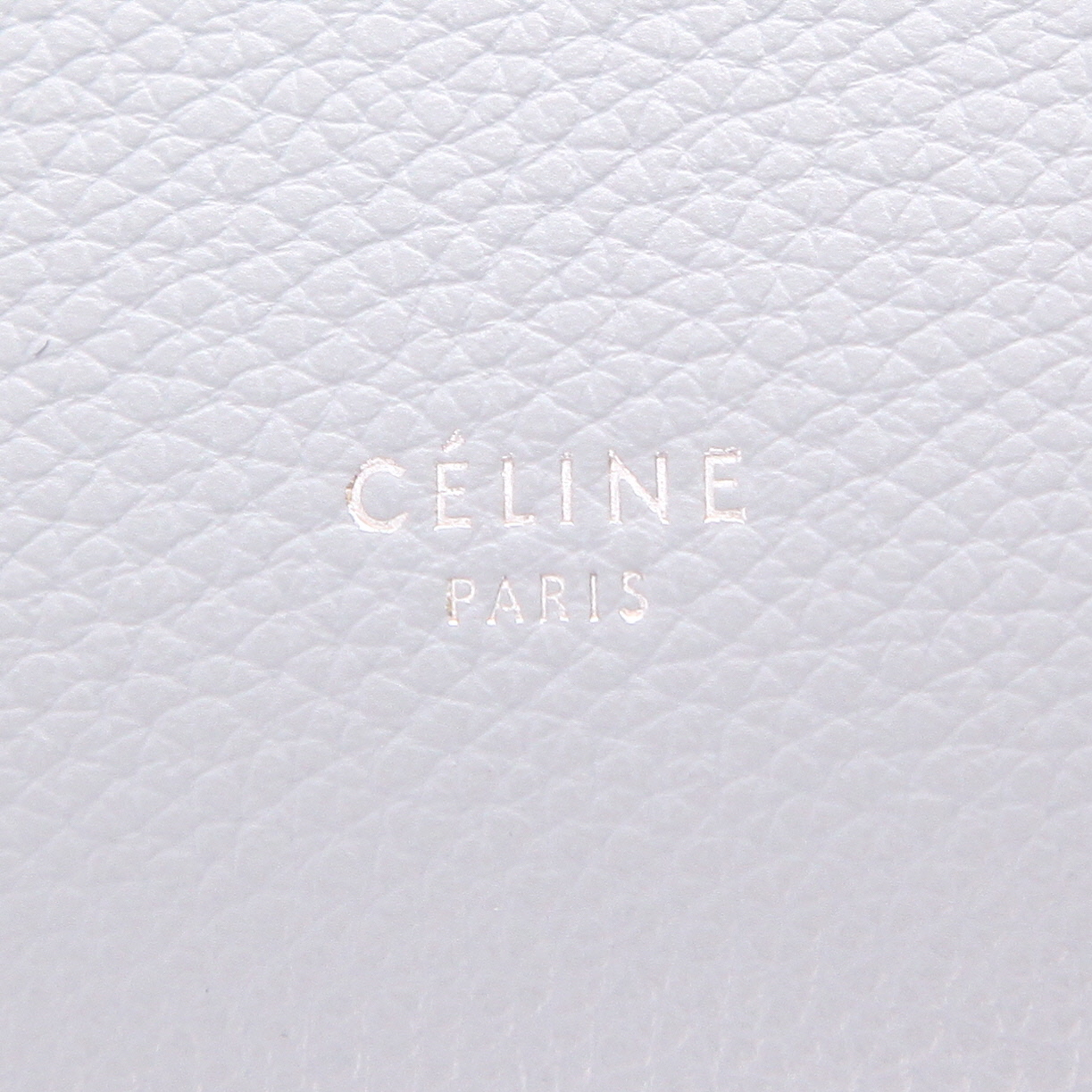Sac à main Celine  Sac Sangle en cuir grainé bleu-ciel - Detail D2