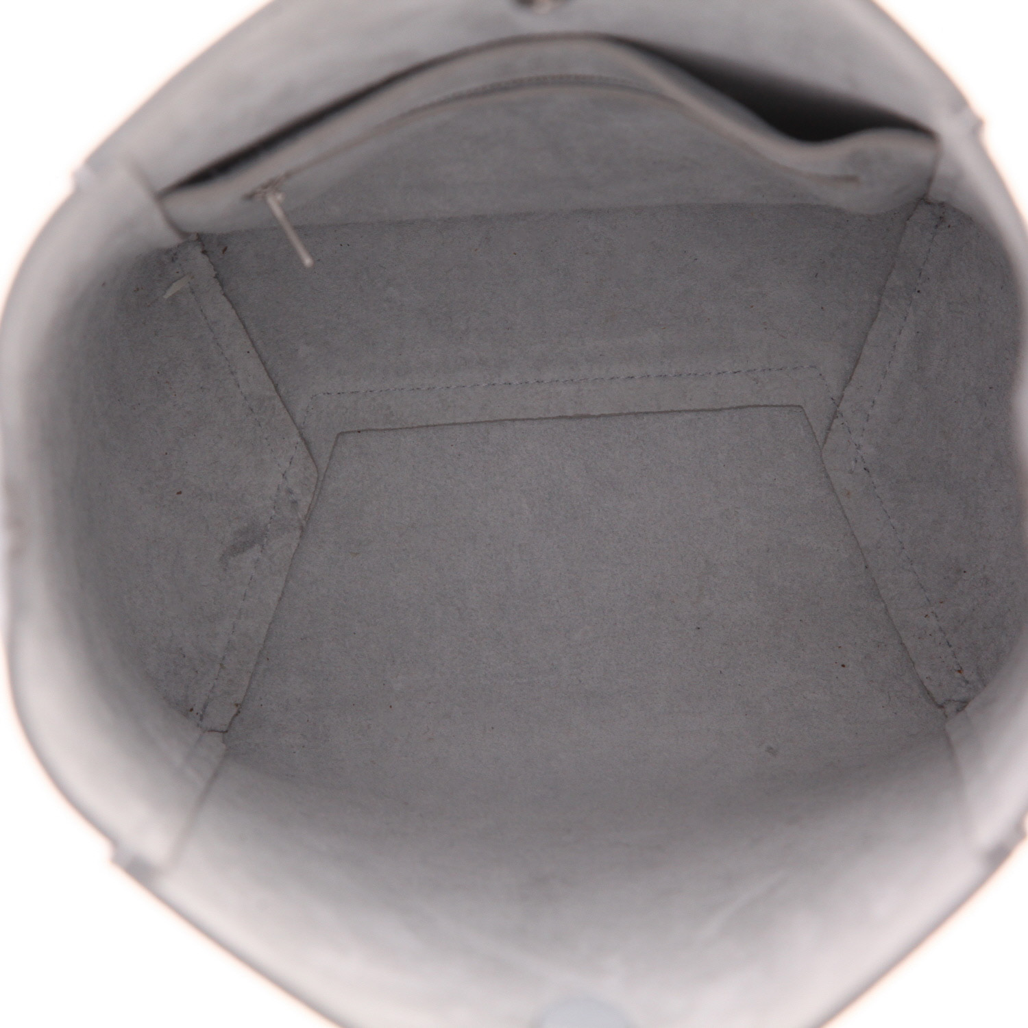 Bolso de mano Celine  Sac Sangle en cuero granulado azul claro - Detail D3