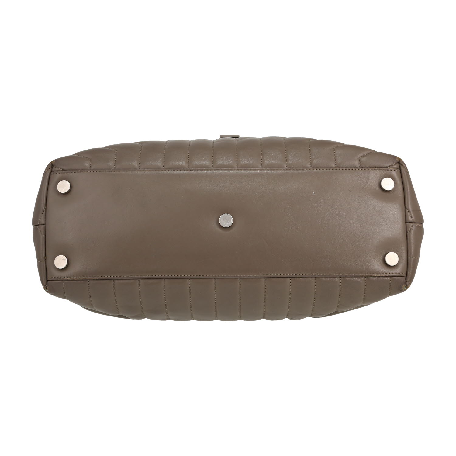 Saint Laurent  Loulou handbag  in grey chevron quilted leather - Detail D1