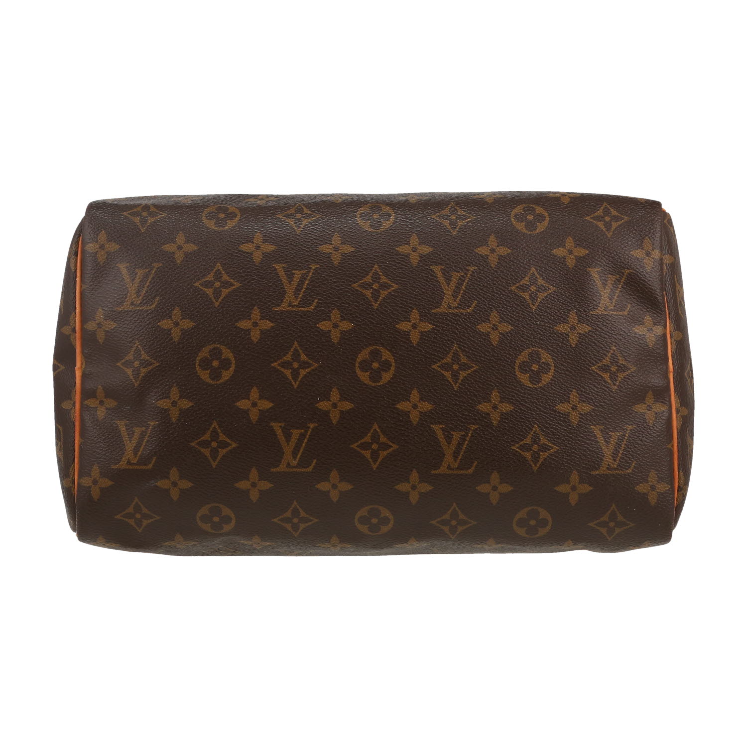 Sac à main Louis Vuitton  Speedy 30 en toile monogram marron et cuir naturel - Detail D1