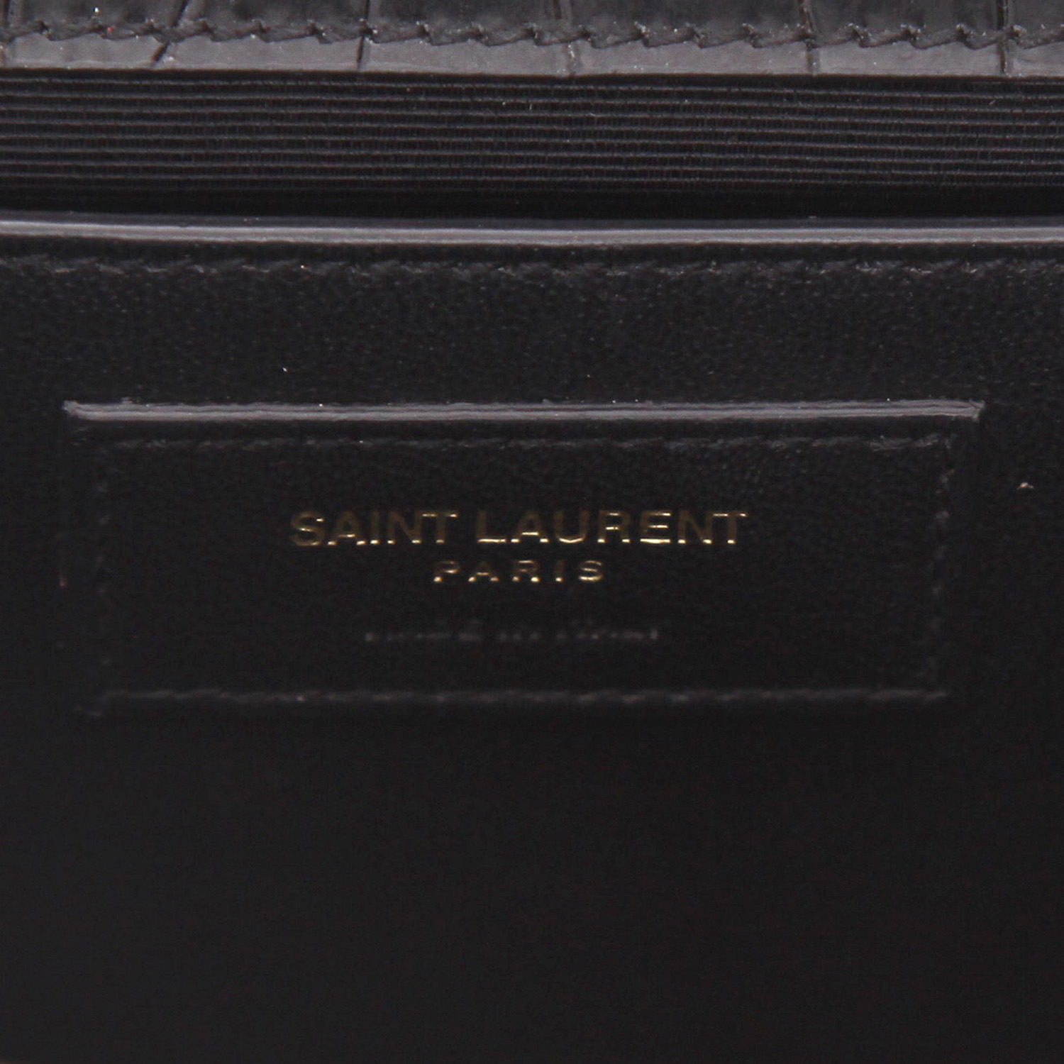 Pochette Saint Laurent  Kate Pompon in pelle nera - Detail D2