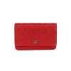 Bolso bandolera Chanel  Wallet on Chain en cuero irisado rojo - 360 thumbnail