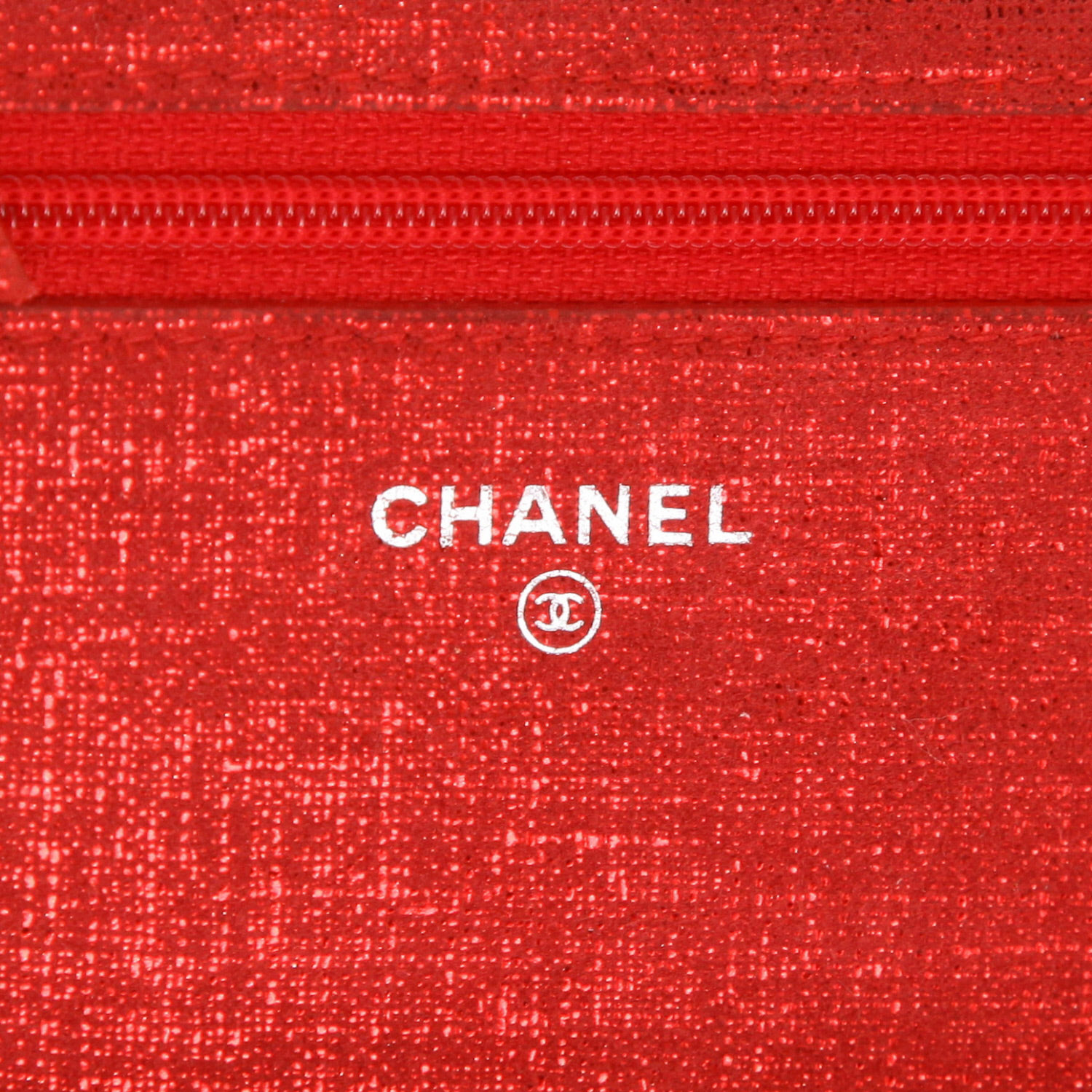 Borsa a tracolla Chanel  Wallet on Chain in pelle iridescente rossa - Detail D2