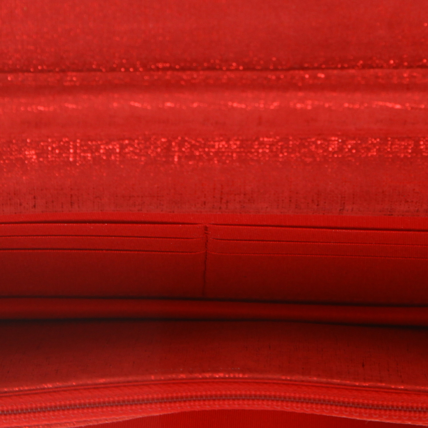 Borsa a tracolla Chanel  Wallet on Chain in pelle iridescente rossa - Detail D3