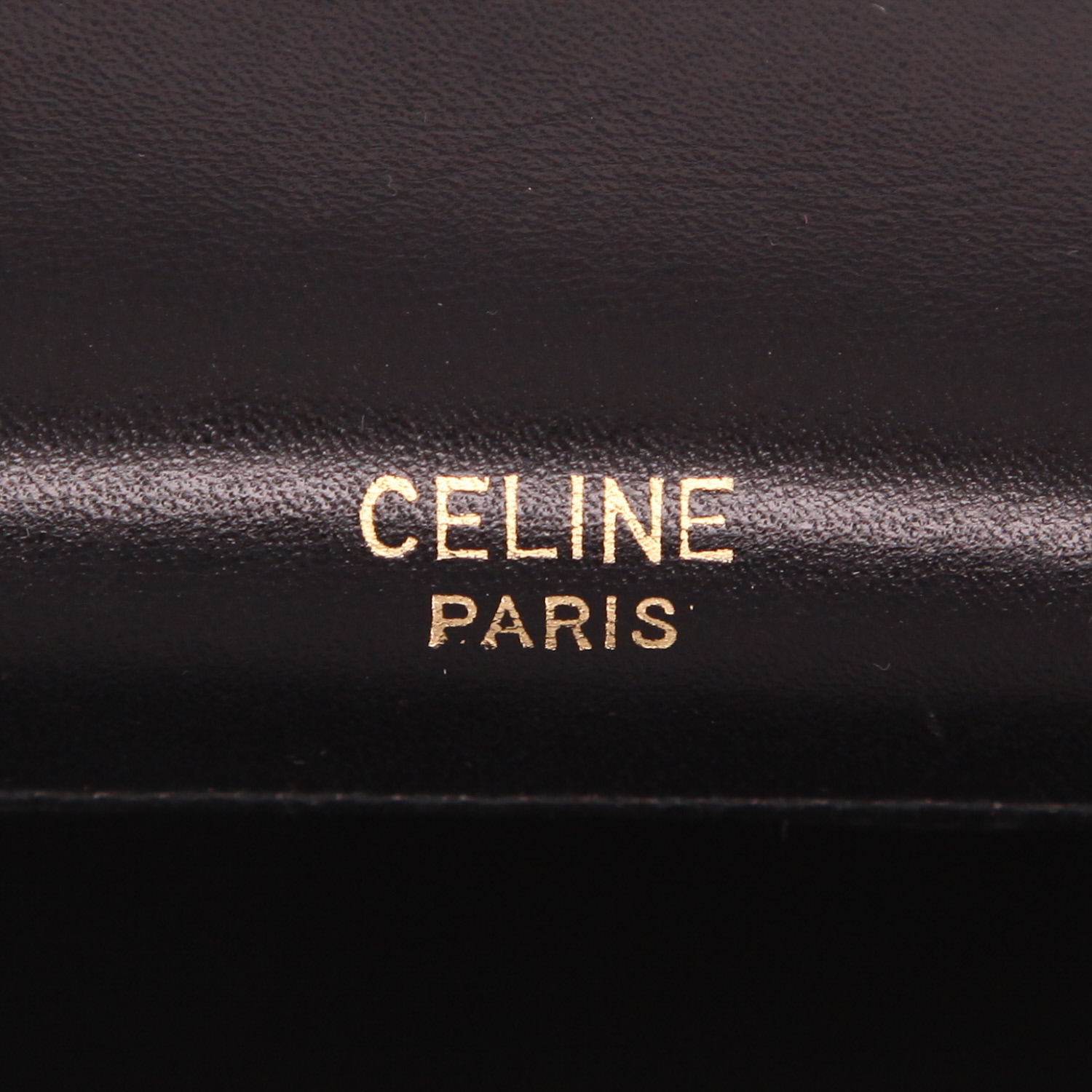 Sac porté épaule ou main Celine  Vintage en cuir noir - Detail D2