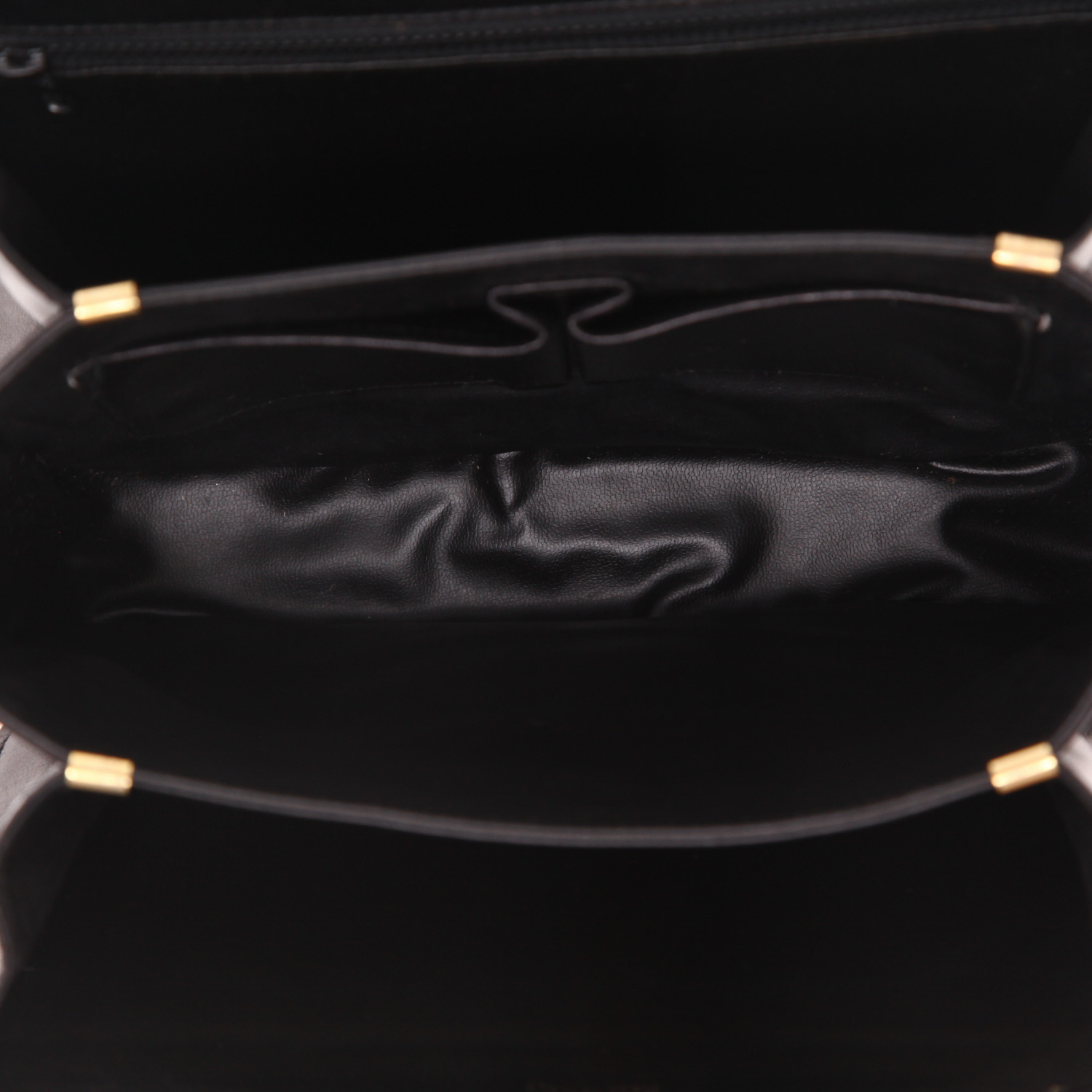 Borsa da spalla o a mano Celine  Vintage in pelle nera - Detail D3