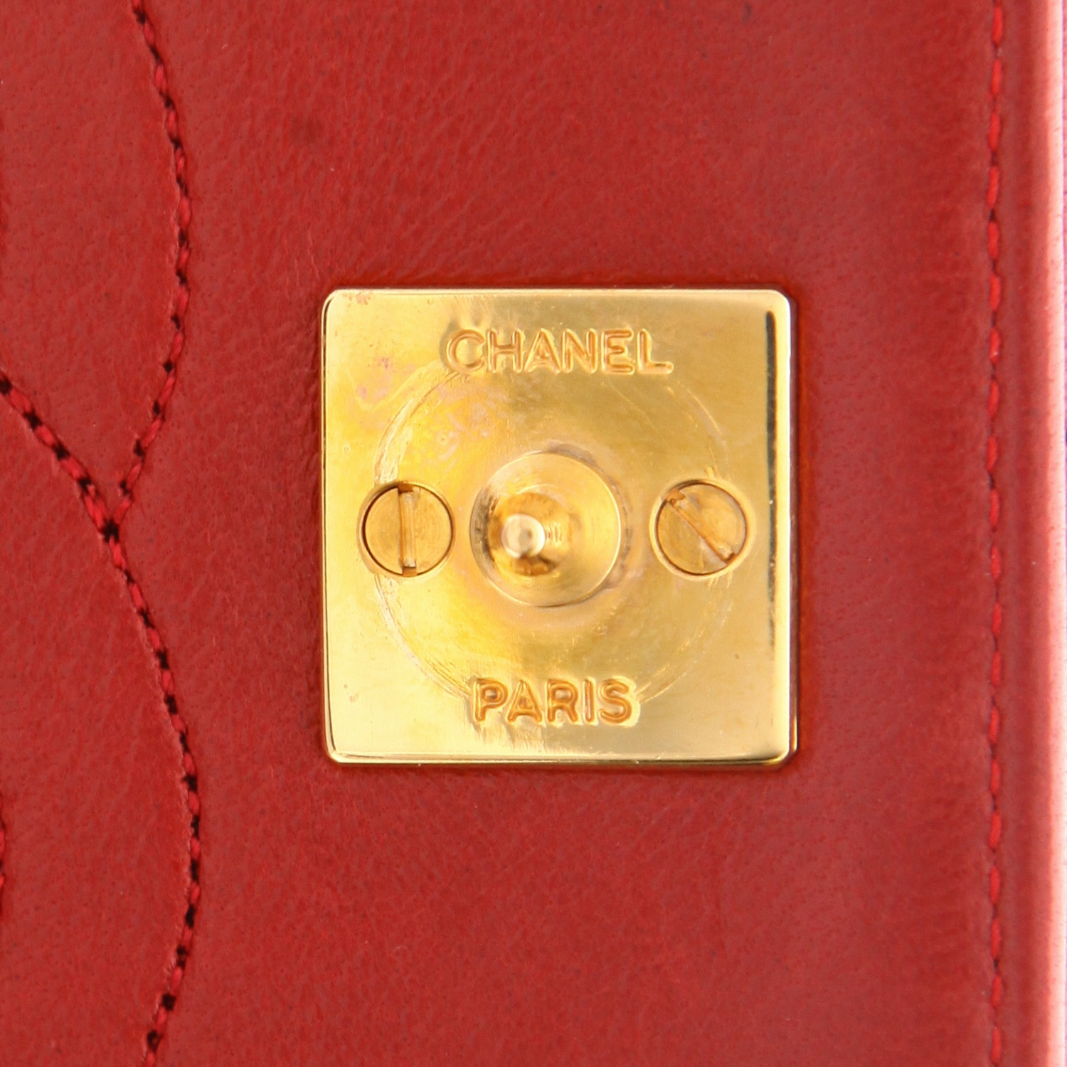Borsa Chanel  Mademoiselle in pelle trapuntata rossa - Detail D2