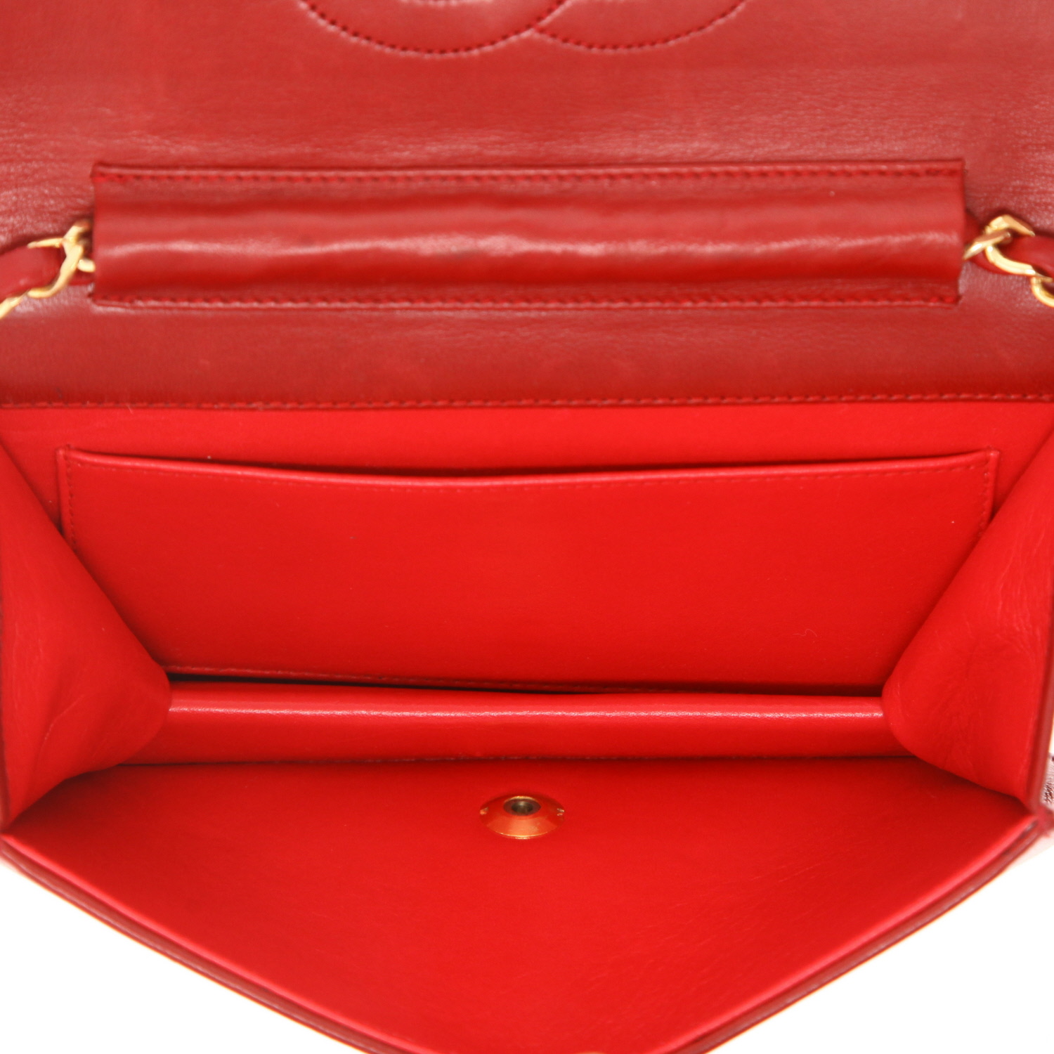 Sac à main Chanel  Mademoiselle en cuir matelassé rouge - Detail D3