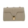 Celine  Soft Teen shoulder bag  in khaki grained leather - 360 thumbnail