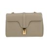 Celine  Soft Teen shoulder bag  in khaki leather - 360 thumbnail