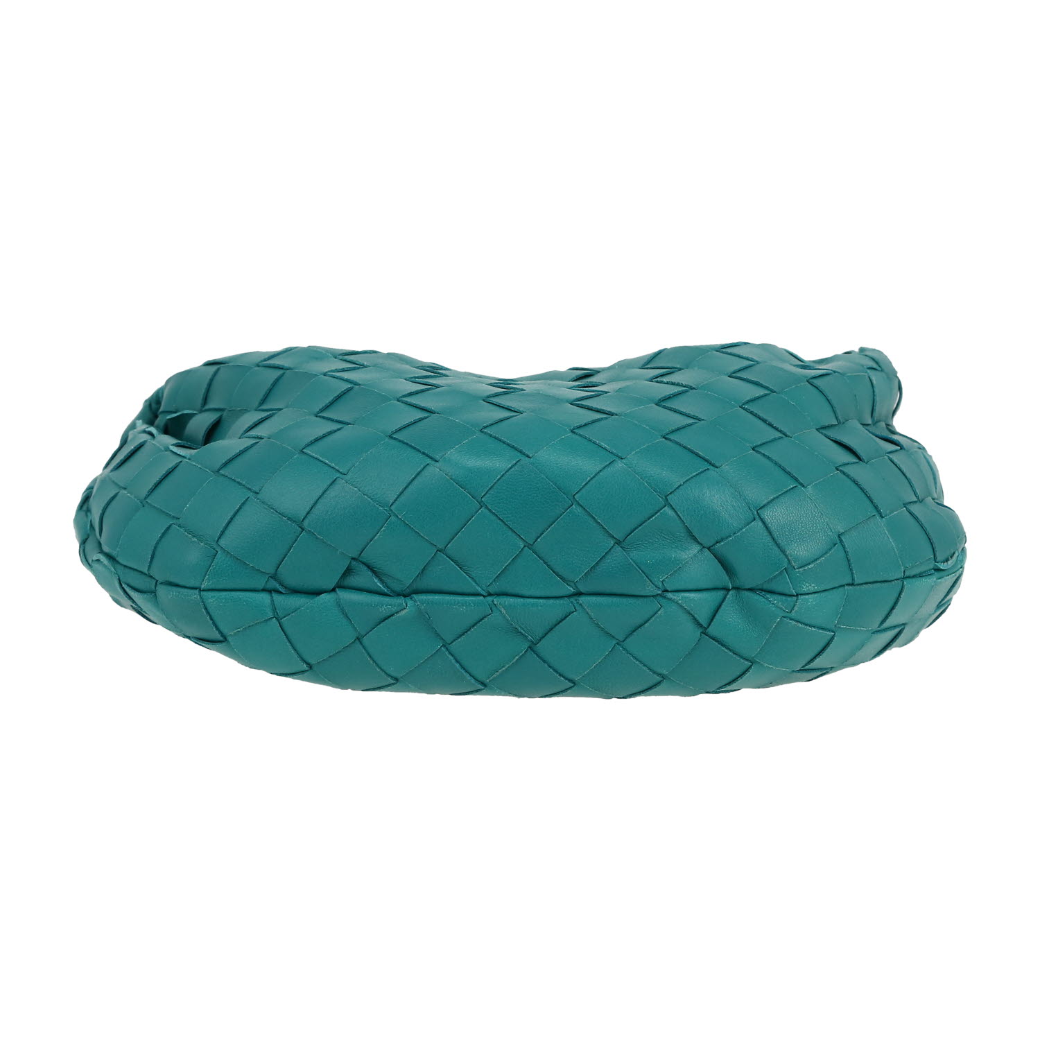 Sac à main Bottega Veneta  Jodie mini  en cuir intrecciato bleu-canard - Detail D1