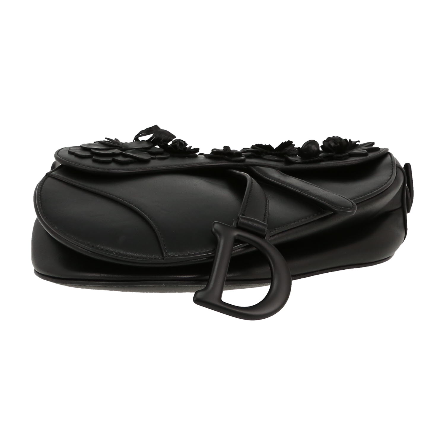 Dior  Saddle handbag  in black leather - Detail D1