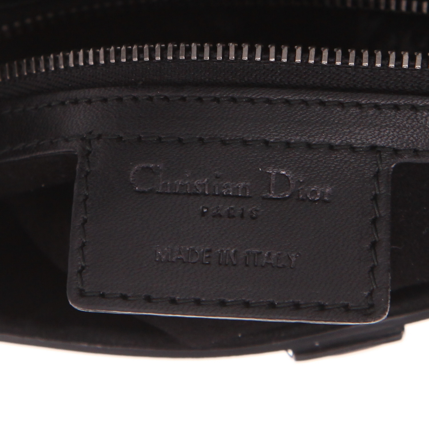 Dior  Saddle handbag  in black leather - Detail D2