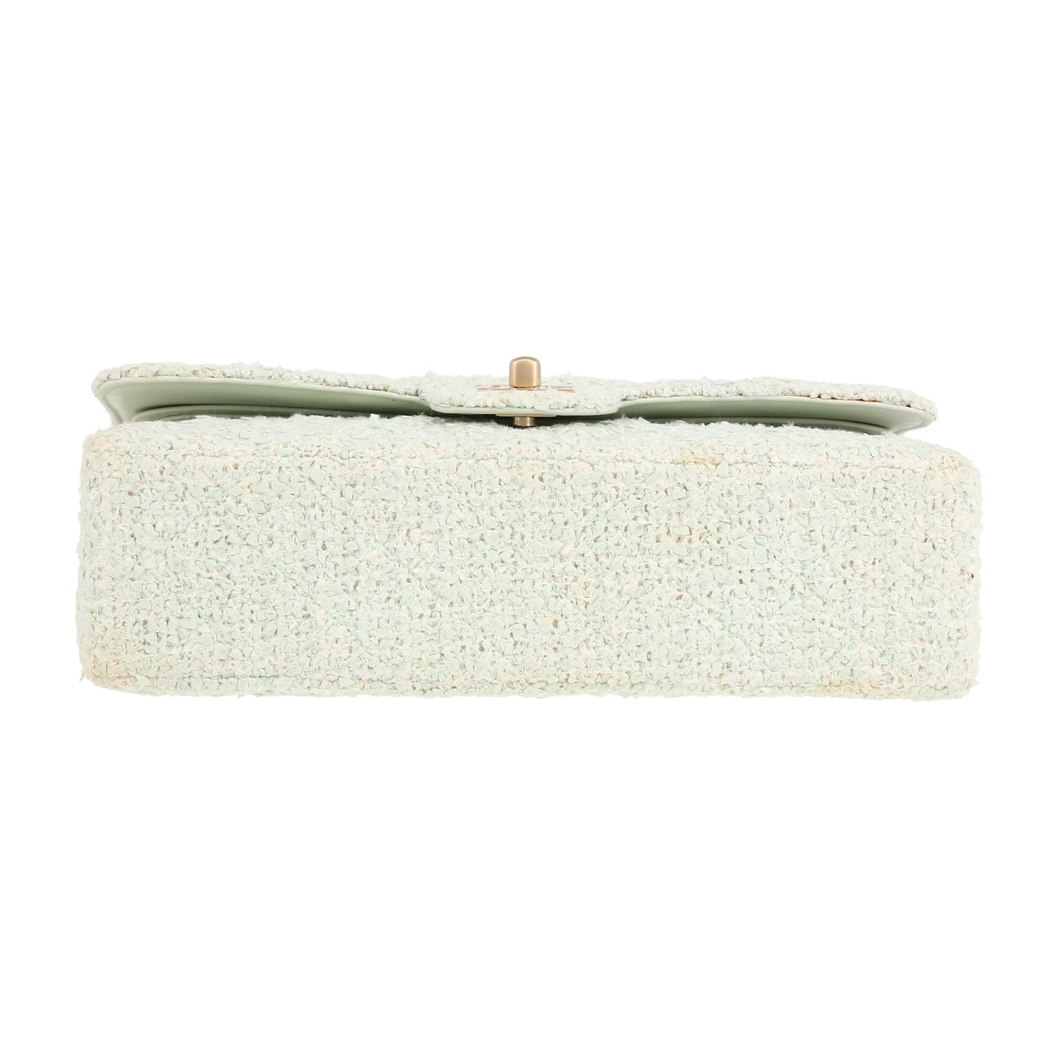 Sac à main Chanel  Timeless Classic en tweed vert - Detail D1