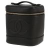 Chanel  Vanity vanity case  in black grained leather - 00pp thumbnail