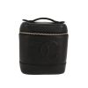 Chanel  Vanity vanity case  in black grained leather - 360 thumbnail