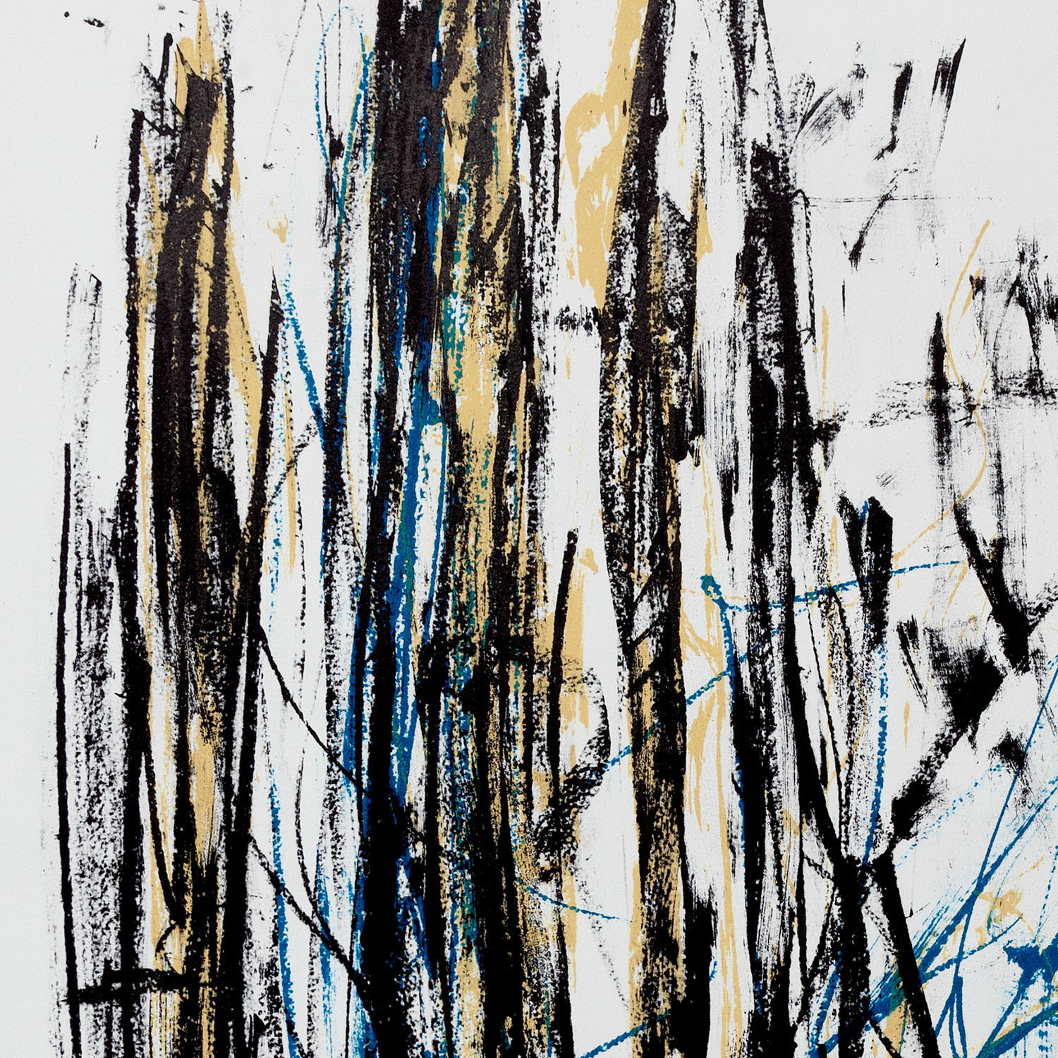Joan Mitchell (1925-1992), Trees (Black, Yellow and Blue) - 1991 - Detail D1