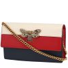 Gucci   pouch  in red, beige and navy blue tricolor  leather - 00pp thumbnail
