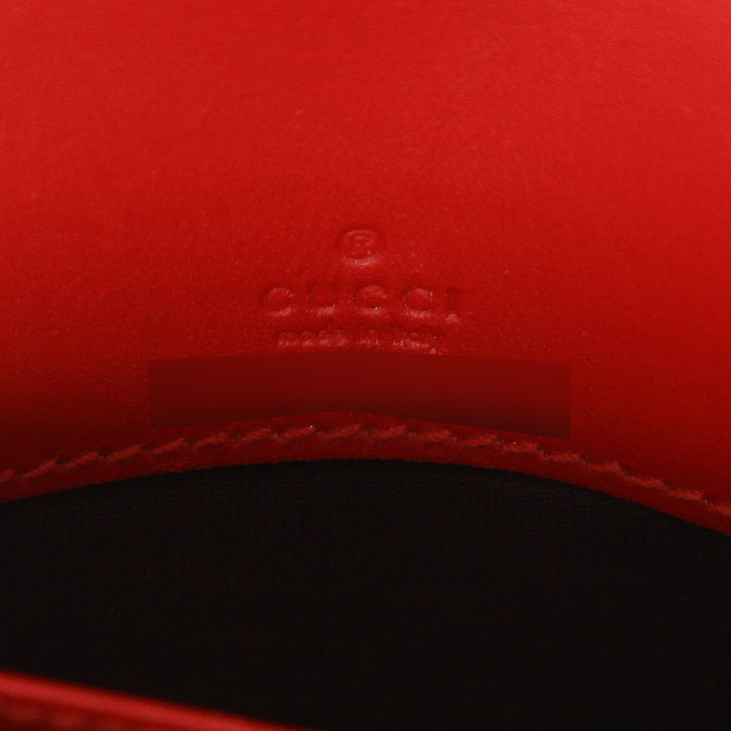 Pochette Gucci   in pelle tricolore rossa beige e blu marino - Detail D2