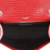 Borsa a tracolla Saint Laurent  Kate Pompon in pelle rossa - Detail D3 thumbnail