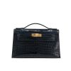 Hermès  Kelly - Clutch pouch  in blue porosus crocodile - 360 thumbnail