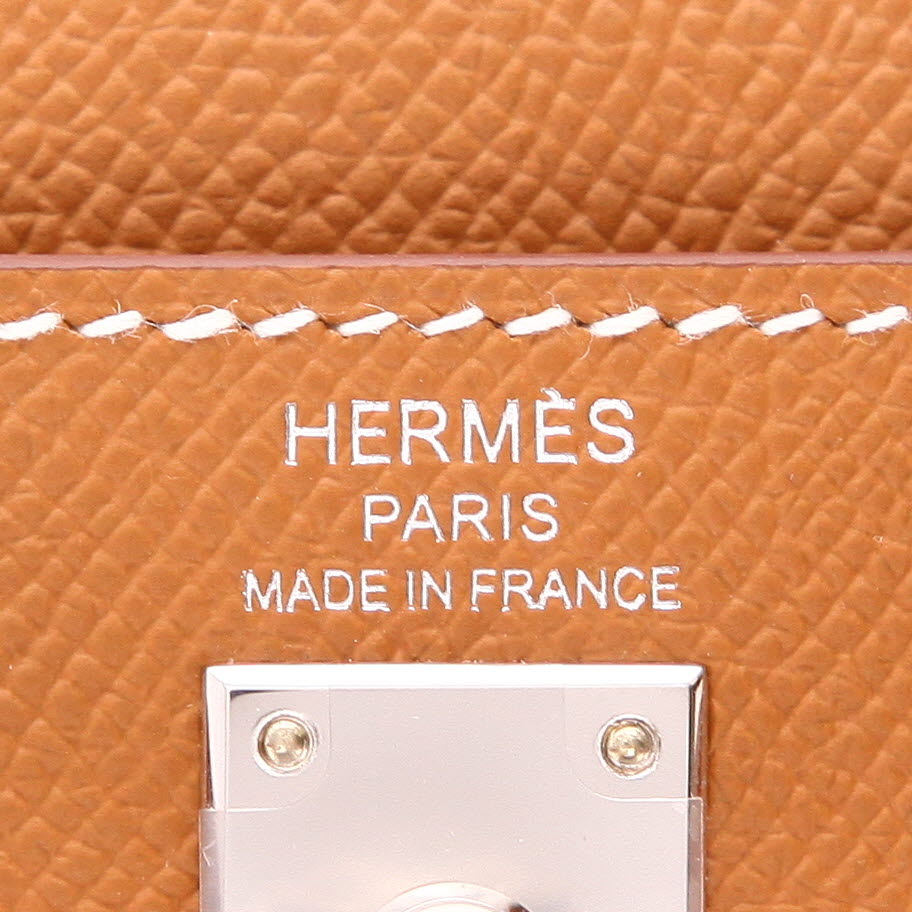 Borsa Hermès  Kelly 25 cm in pelle Epsom gold - Detail D2