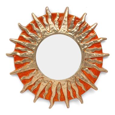 Grand miroir 'Feu' - le modèle créé vers 1980