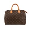 Bolso de mano Louis Vuitton  Speedy 30 en lona Monogram marrón y cuero natural - 360 thumbnail