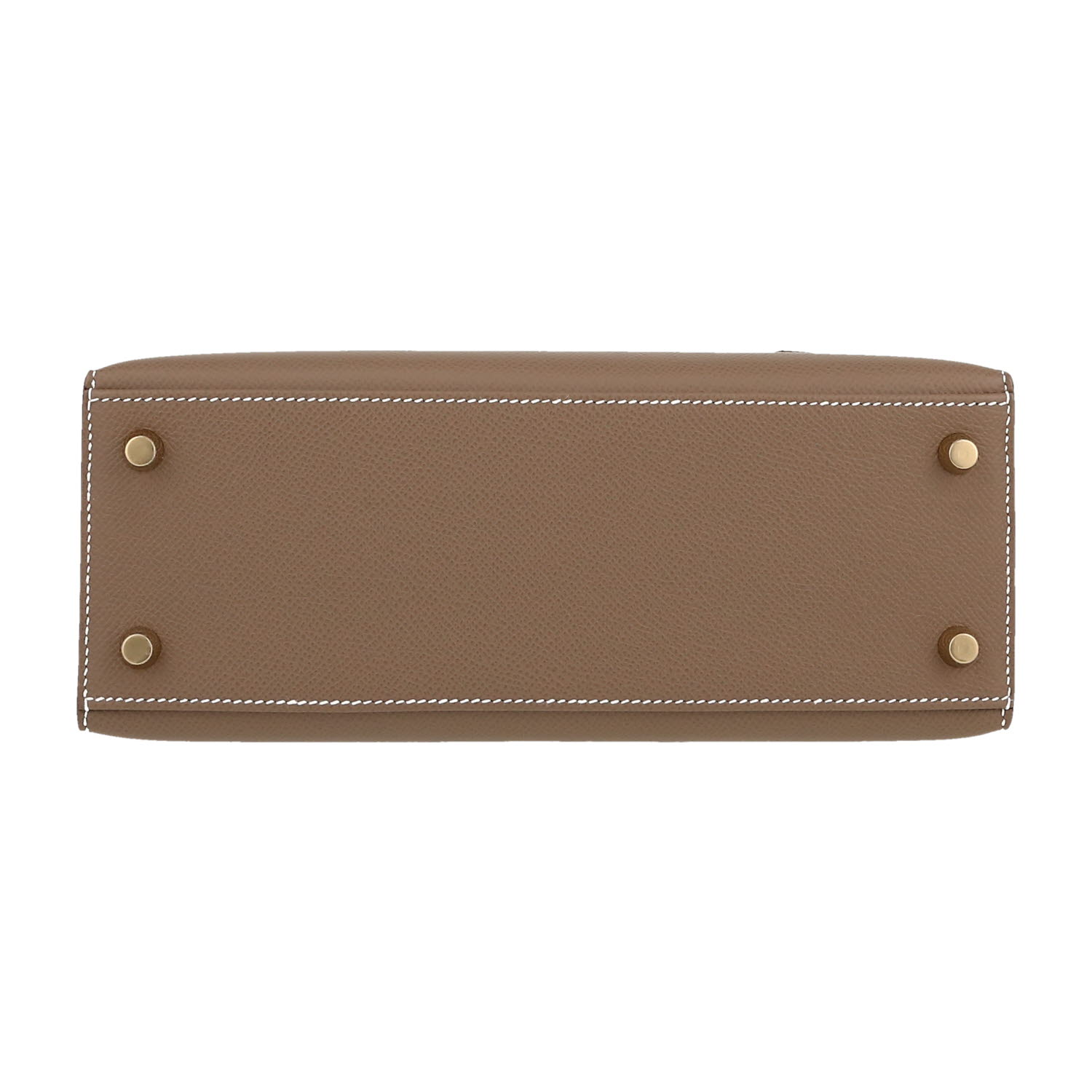 Borsa Hermès  Kelly 25 cm in pelle Epsom etoupe - Detail D1