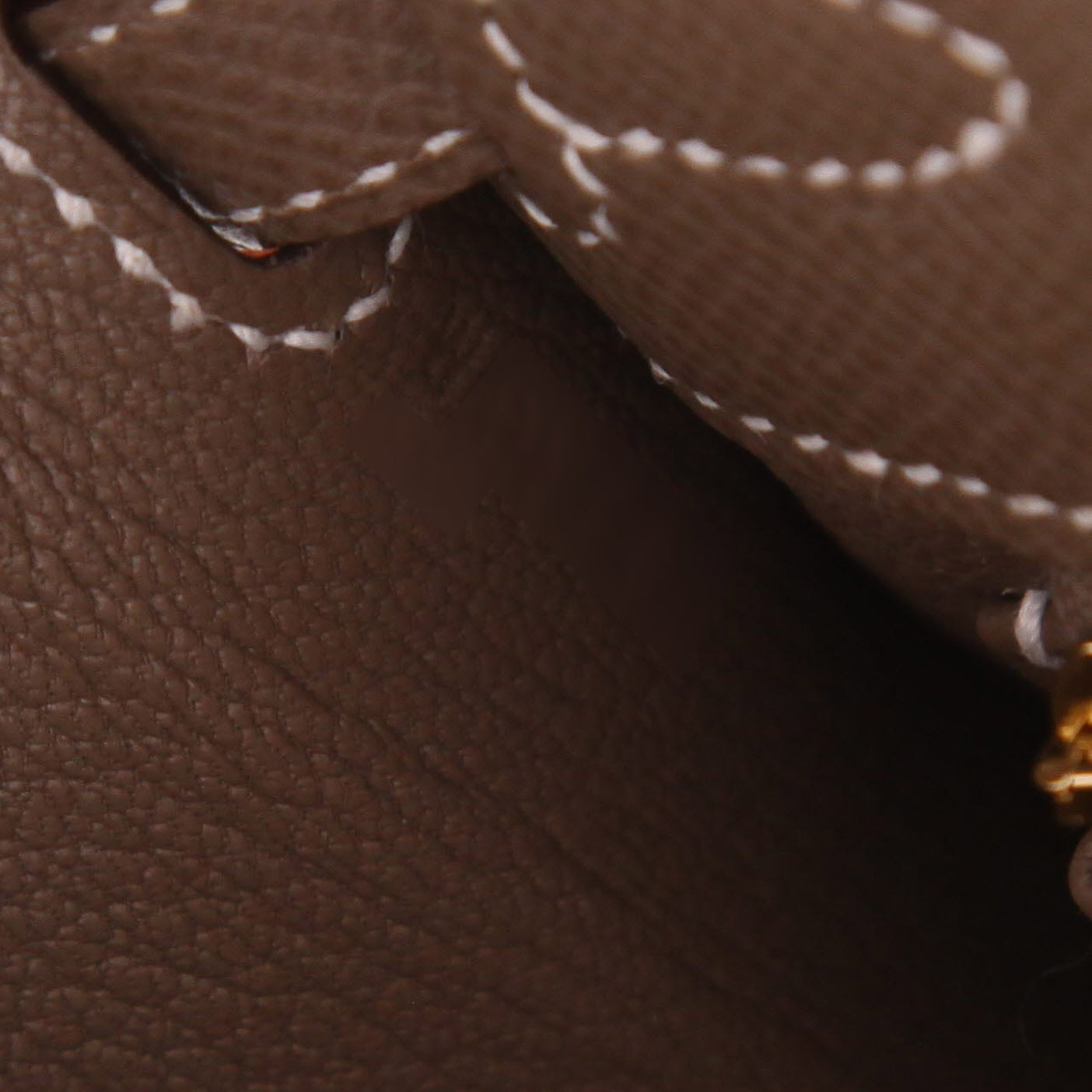 Borsa Hermès  Kelly 25 cm in pelle Epsom etoupe - Detail D4