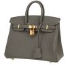 Bolso de mano Hermès  Birkin 25 cm en cuero swift gris - 00pp thumbnail