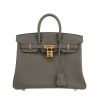 Bolso de mano Hermès  Birkin 25 cm en cuero swift gris - 360 thumbnail