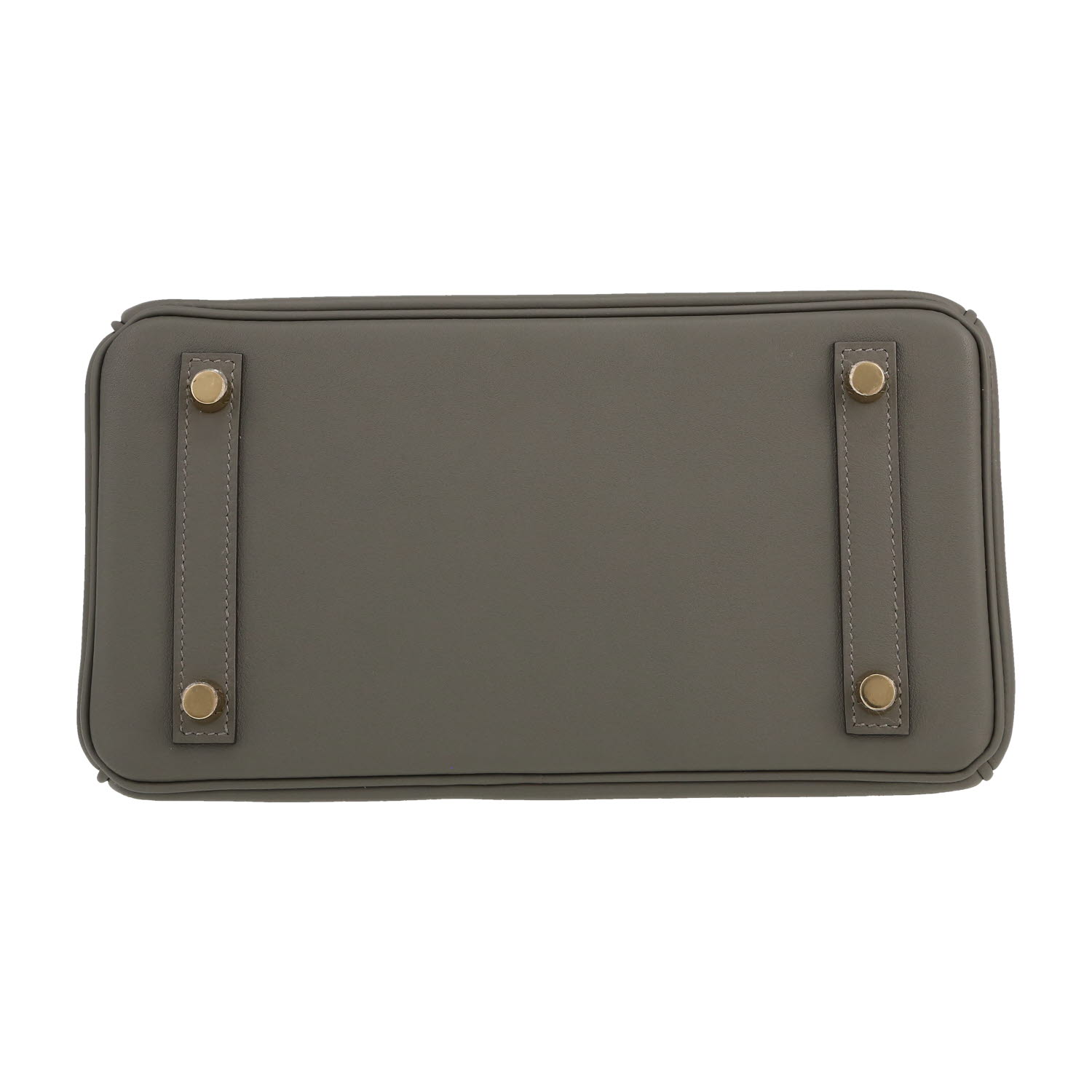 Borsa Hermès  Birkin 25 cm in pelle Swift grigia - Detail D1