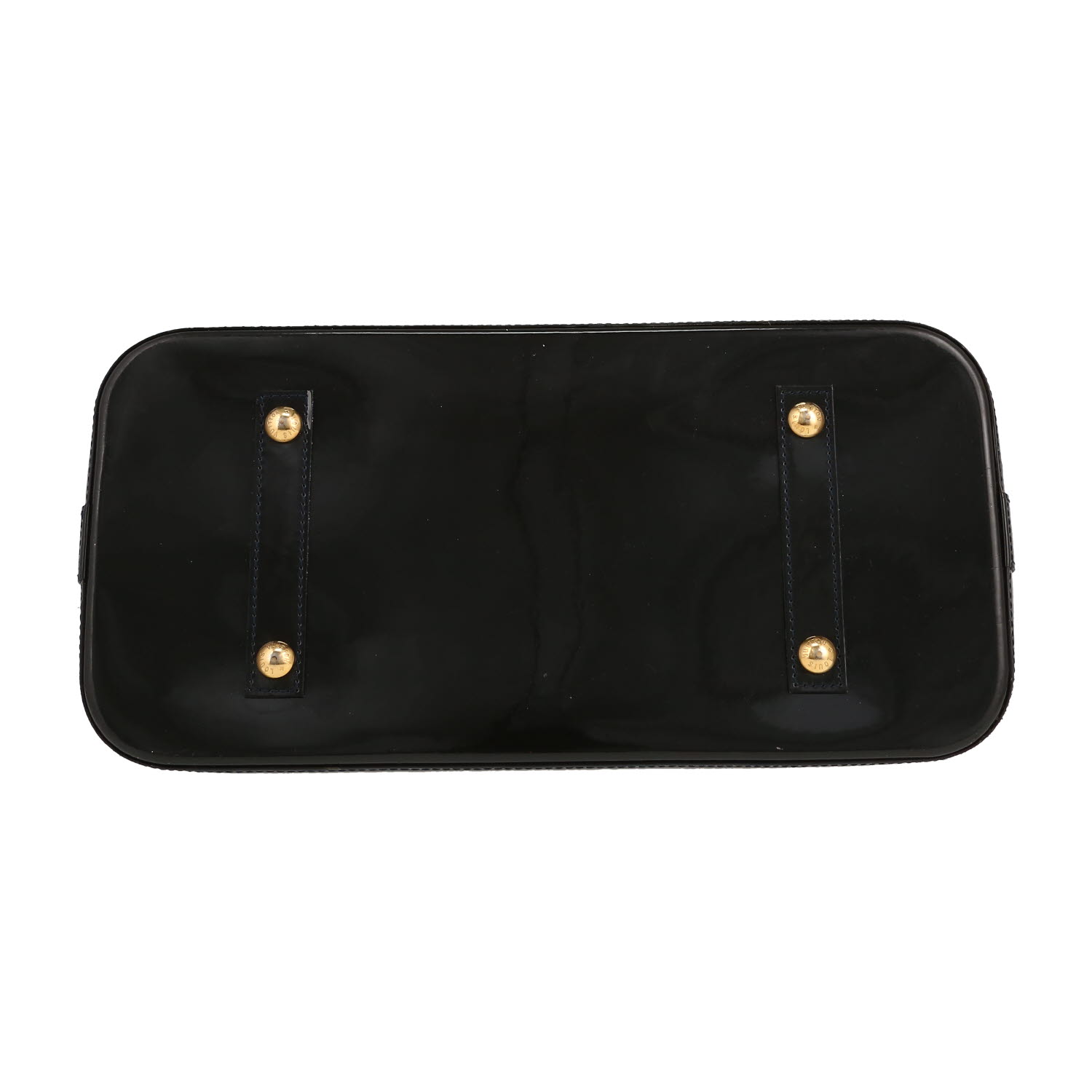 Borsa Louis Vuitton  Alma modello grande  in pelle verniciata monogram blu - Detail D1