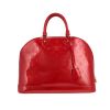 Sac à main Louis Vuitton  Alma grand modèle  en cuir verni rouge - 360 thumbnail