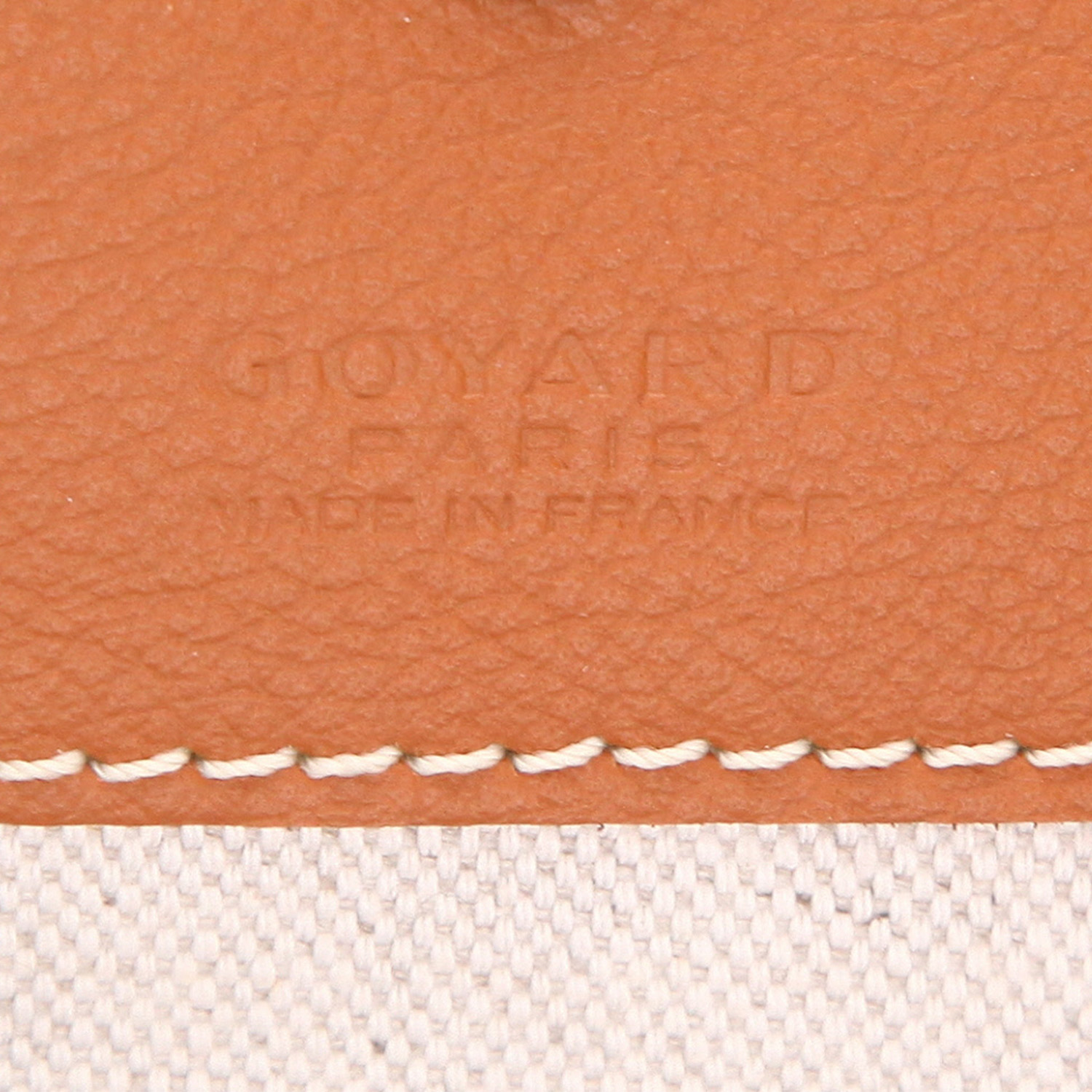 Sac cabas Goyard  Saint-Louis en toile Goyardine noire et marron et cuir marron - Detail D2