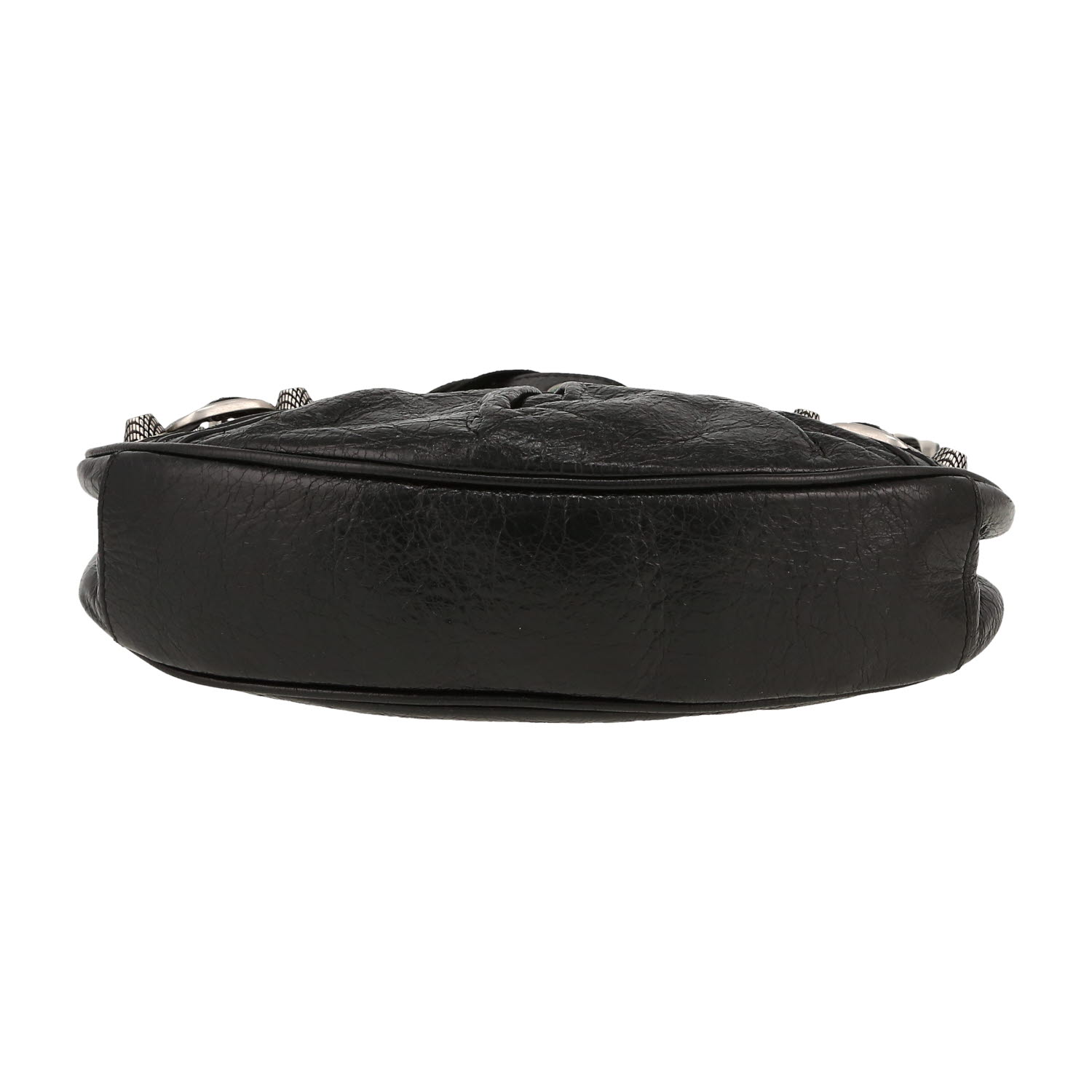 Balenciaga  Cagole shoulder bag  in black leather - Detail D1