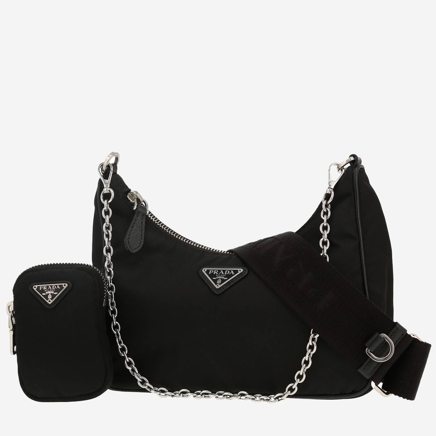 Prada  Re-Edition 2005 shoulder bag  in black canvas