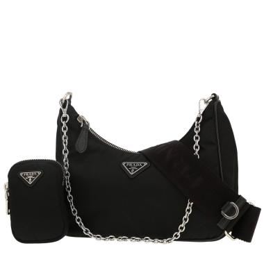 Sac bandoulière Prada  Re-Edition 2005 en toile noire