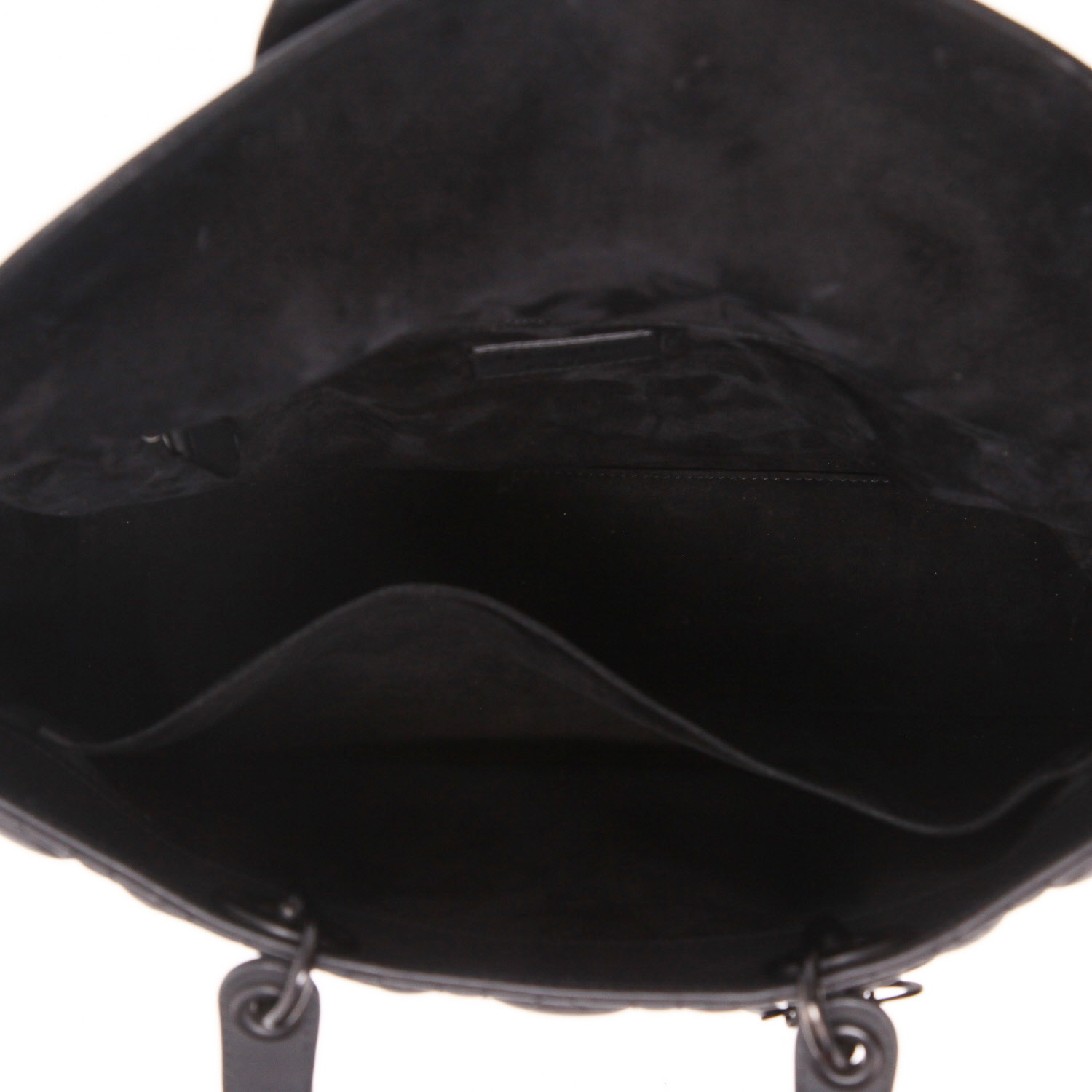 Dior  Lady Dior large model  handbag  in black leather cannage - Detail D3