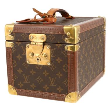 Beauty Louis Vuitton  Boîte à flacons in tela monogram marrone e pelle naturale
