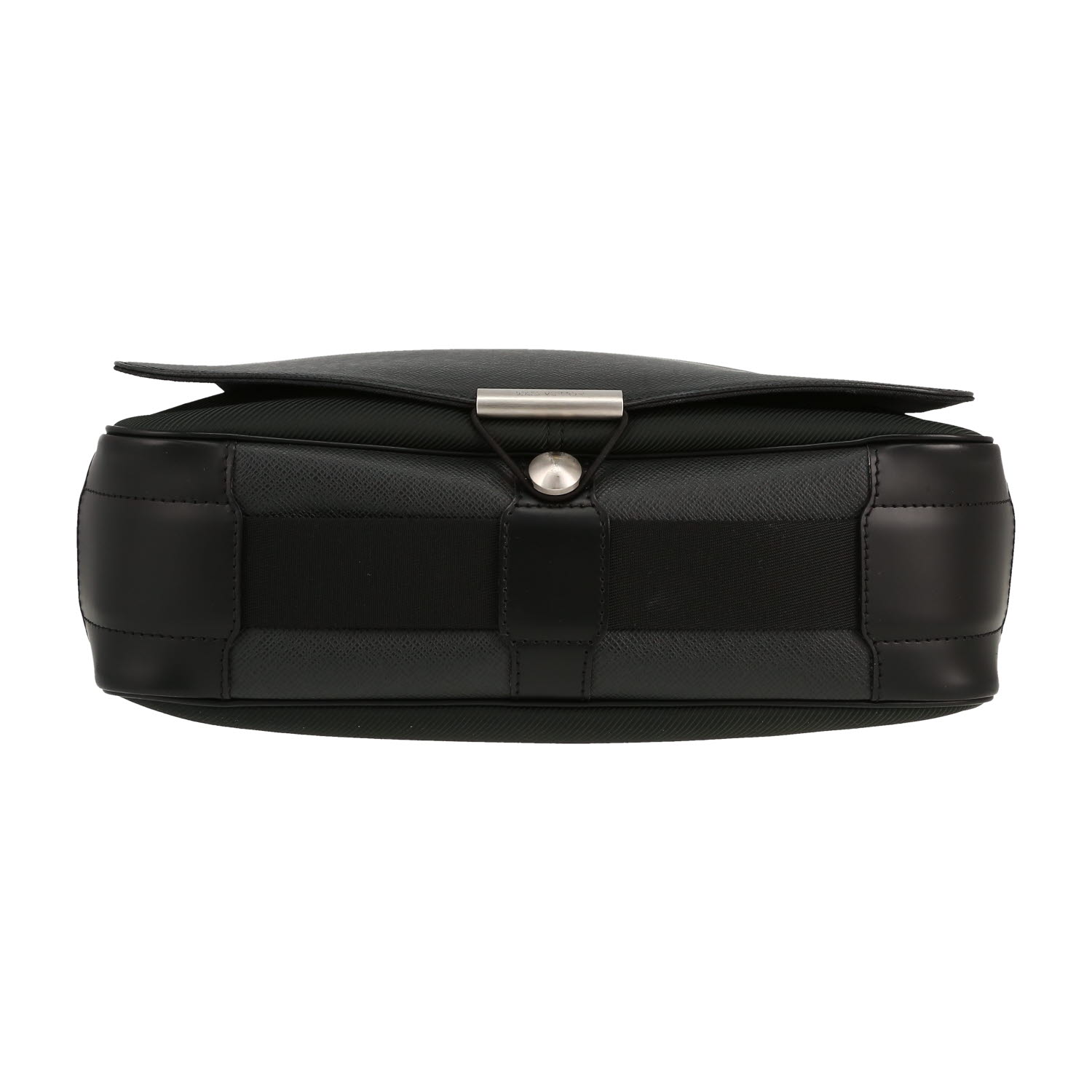 Bolso bandolera Louis Vuitton  Messenger en cuero taiga negro y lona negra - Detail D1