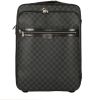 Louis Vuitton   suitcase  damier graphite canvas  and black leather - Detail D1 thumbnail