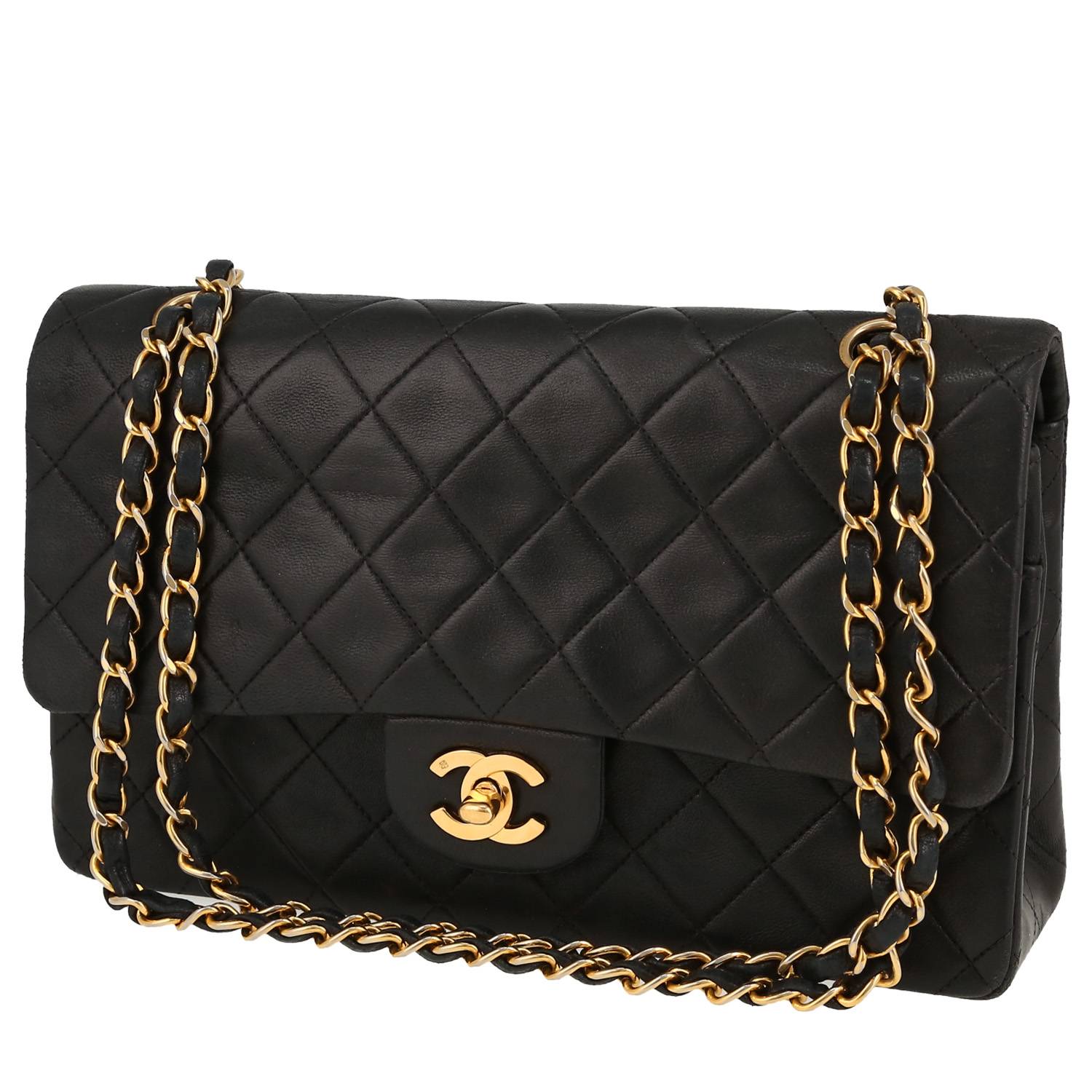 Bolso de mano Chanel  Timeless Classic en cuero acolchado negro