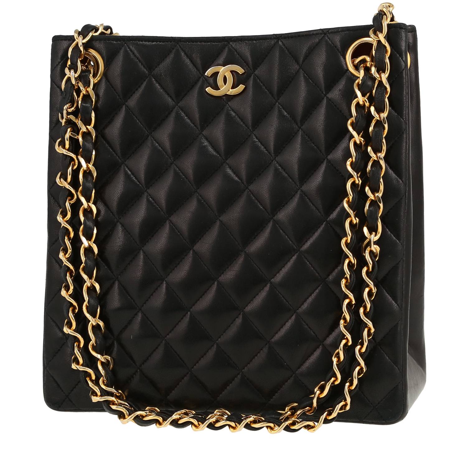 Borsa Chanel  Vintage in pelle trapuntata nera
