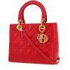 Borsa Dior  Lady Dior in pelle cannage rossa - 00pp thumbnail